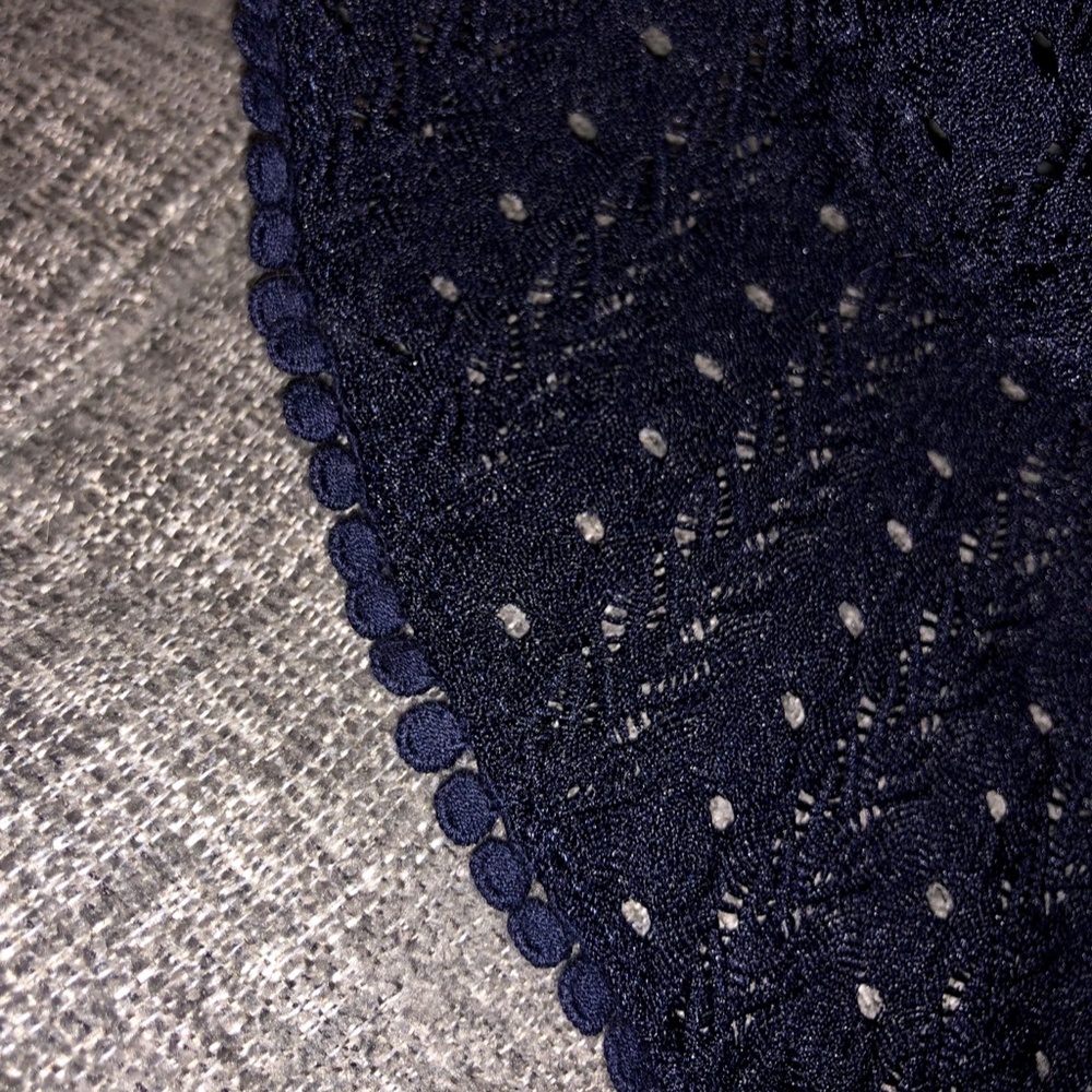 Adelyn Rae Navy Blue Ruffled Dress - Picture 4 of 4